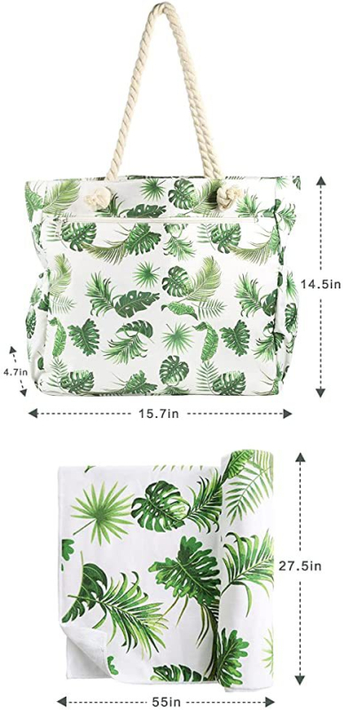 Geantă tote Oxford cu fermoar, stil proaspăt și dulce, buzunar interior cu fermoar, căptușeală poliester