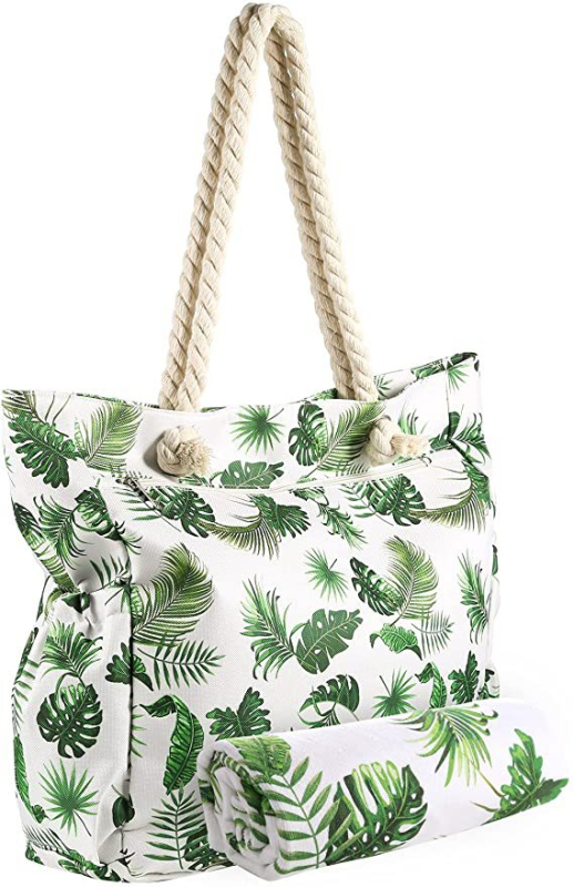 Geantă tote Oxford cu fermoar, stil proaspăt și dulce, buzunar interior cu fermoar, căptușeală poliester