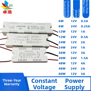 Τροφοδοτικό LED για λωρίδα LED, είσοδος 12V/24V, ισχύς 6W/12W/24W/36W, μεταγωγικό τροφοδοτικό, σταθερή τάση, CE πιστοποιητικό
