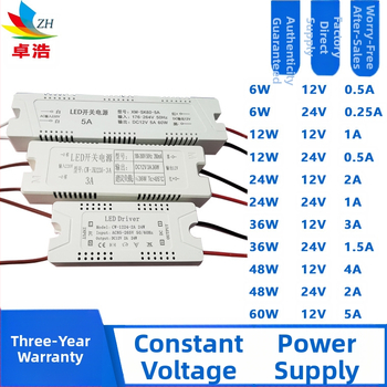 Τροφοδοτικό LED για λωρίδα LED, είσοδος 12V/24V, ισχύς 6W/12W/24W/36W, μεταγωγικό τροφοδοτικό, σταθερή τάση, CE πιστοποιητικό