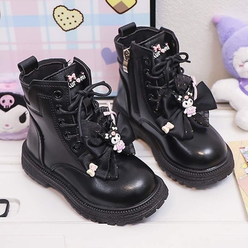 Dječje Martin čizme za djevojčice, niski kroj dizajn, gornji dio od umjetne kože, đon od prirodne gume, za uzrast 1–3 godine