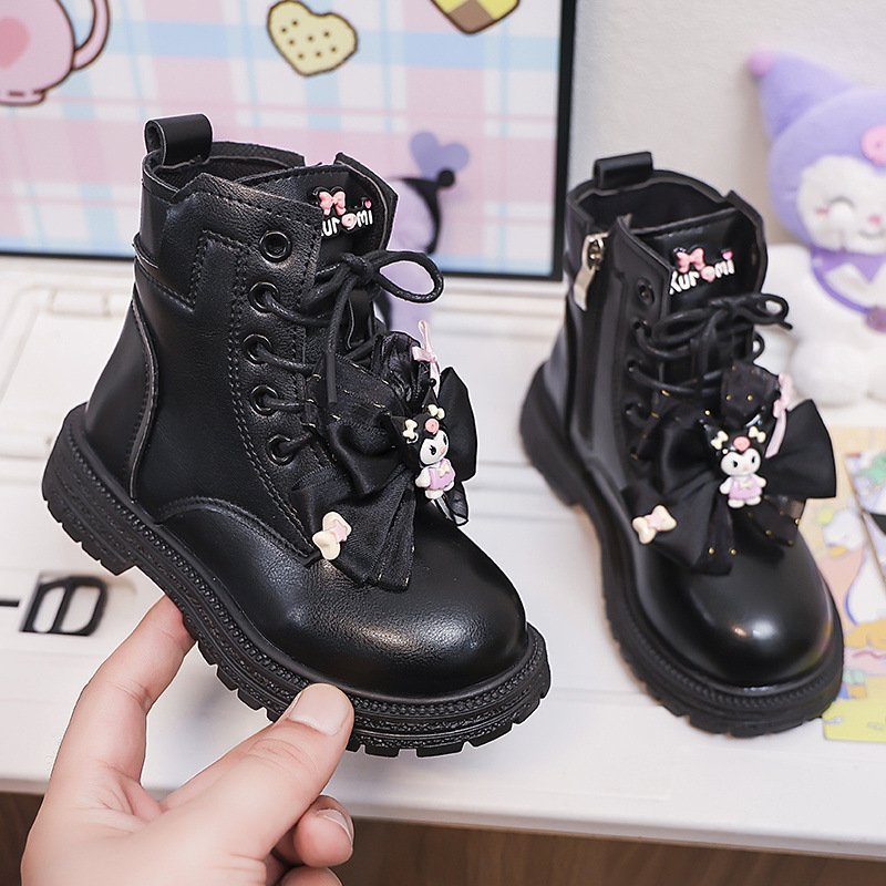 Dječje Martin čizme za djevojčice, niski kroj dizajn, gornji dio od umjetne kože, đon od prirodne gume, za uzrast 1–3 godine