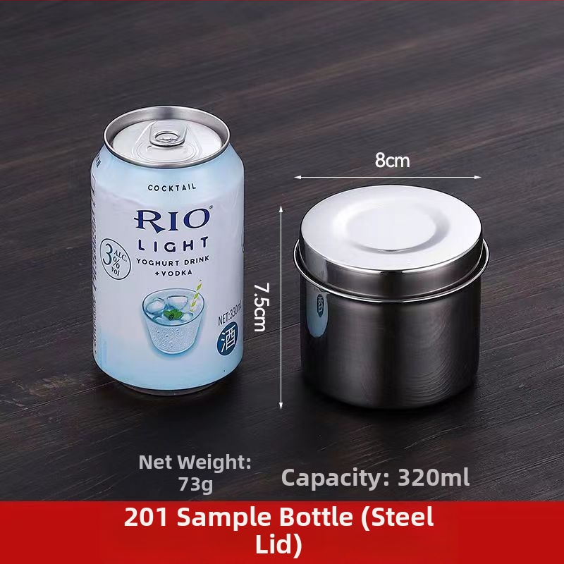 304 rozsdamentes acél minta doboz, kerek, mikrohullámú sütőben használható, 500 darab