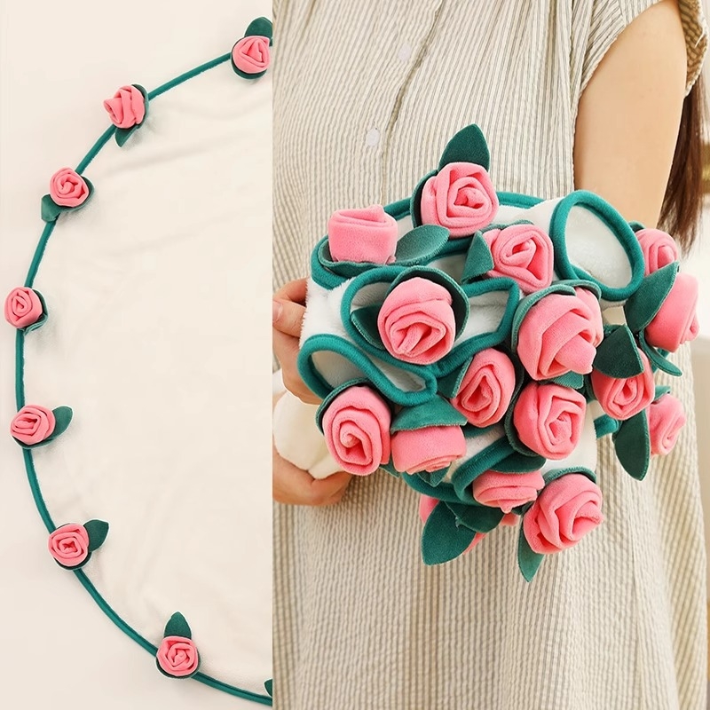 Rózsamintás flanel takaró | Minden évszakra, 300–500 g poliészter, Flanel takaró, Stílus: Új kínai stílus