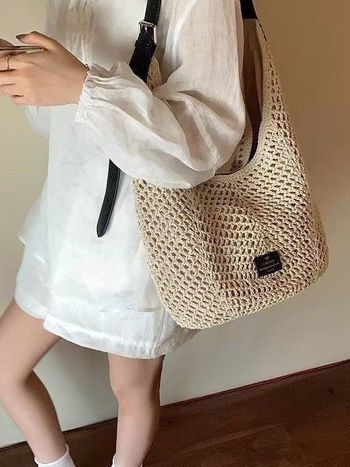 Gemashi Geantă din țesătură — formă orizontal pătrată, închidere magnetică, căptușeală din poliester, utilizare zilnică, Vara 2025