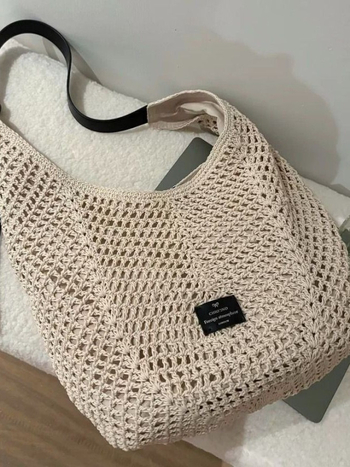 Gemashi Geantă din țesătură — formă orizontal pătrată, închidere magnetică, căptușeală din poliester, utilizare zilnică, Vara 2025