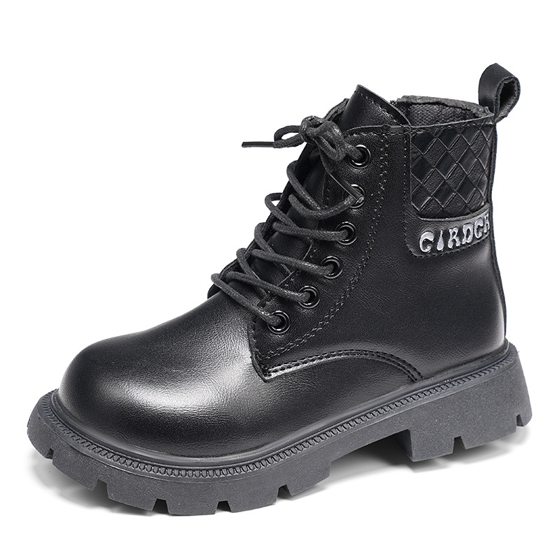 Gyerekeknek Martin csizma, Uniszex, Szintetikus bőr felső rész, Gumi talp, Oldalsó cipzár, Őszi–Téli 2025