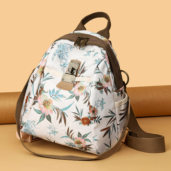 Női utazótáska hátizsák, nagy kapacitás, Oxford anyag, cipzáras záródás, poliészter bélés, belső cipzáras zseb