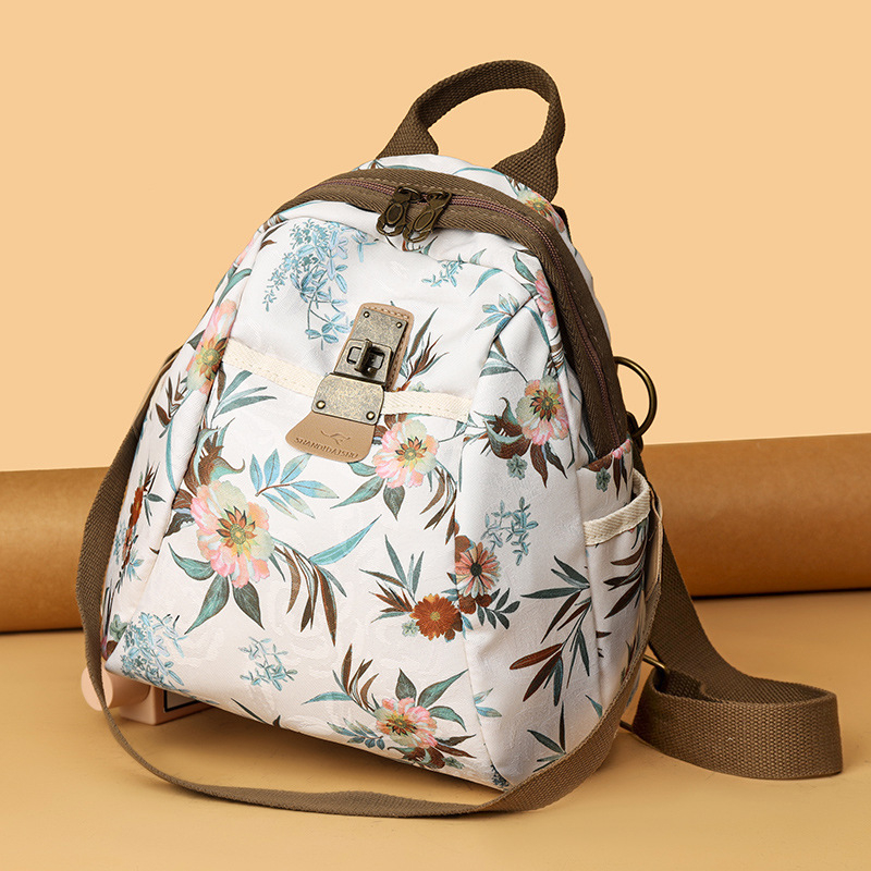 Női utazótáska hátizsák, nagy kapacitás, Oxford anyag, cipzáras záródás, poliészter bélés, belső cipzáras zseb