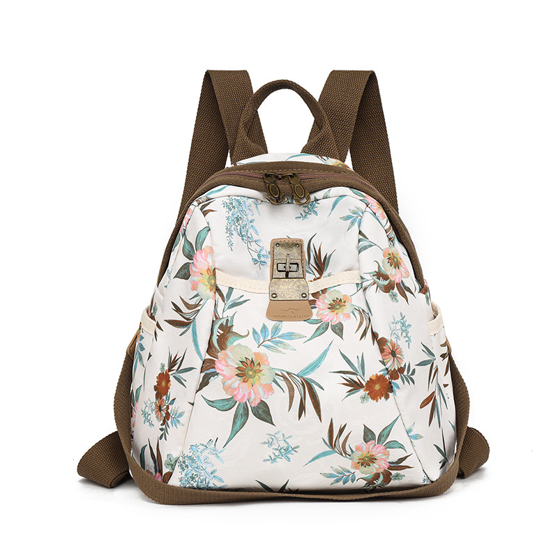 Női utazótáska hátizsák, nagy kapacitás, Oxford anyag, cipzáras záródás, poliészter bélés, belső cipzáras zseb