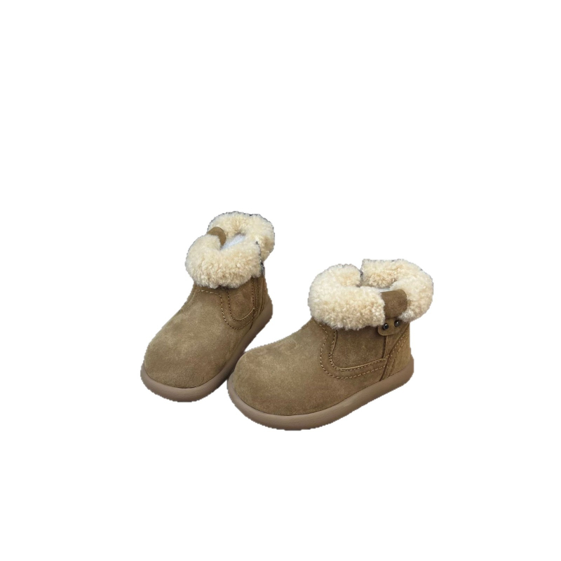 Lányok téli martens csizma nubuk velúrból, oldalsó cipzár, vastag melegtartó bélés, alacsony szár, gumírozott talp