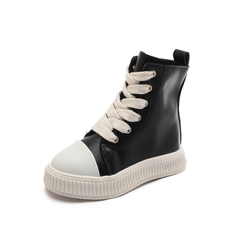 Gyerekeknek szánt divat bakancs szintetikus bőrből, uniszex, ősz, oldalsó cipzár, légáteresztő, könnyű, meleg, kopásálló, koreai stílus, 4–16 éves korosztály