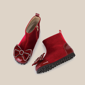 Hercegnő-stílusú divatcsizmák kislányoknak, oldalsó cipzárral, felső rész: szuperszál, belső bélés: műszőrme, talp: gumi