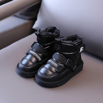 Dječje zimske čizme srednje visine iznad gležnja, zima 2024, casual stil, Velcro zatvarač, unisex