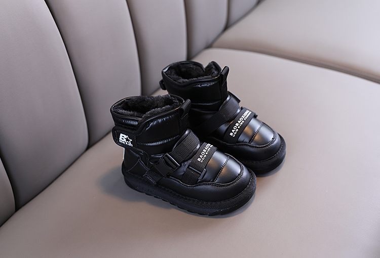 Dječje zimske čizme srednje visine iznad gležnja, zima 2024, casual stil, Velcro zatvarač, unisex
