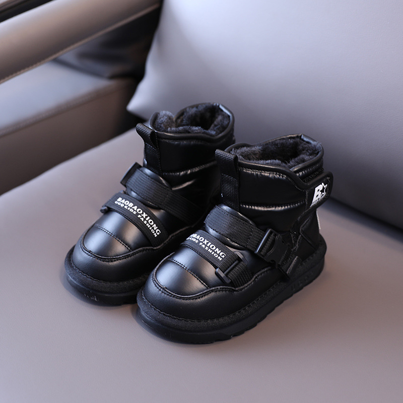 Dječje zimske čizme srednje visine iznad gležnja, zima 2024, casual stil, Velcro zatvarač, unisex