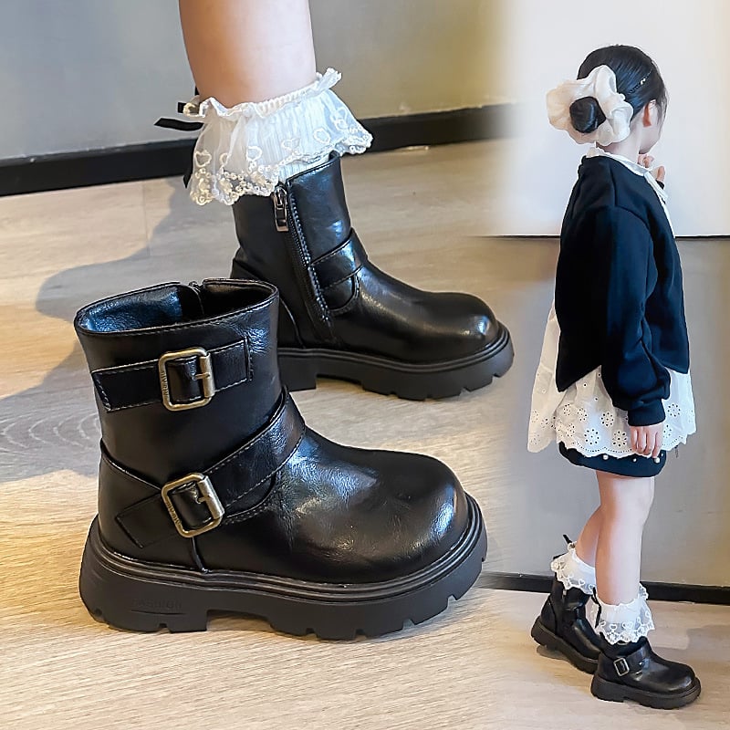 Djevojčice niske modne čizme s prugastim uzorkom, gornji dio od mikrofiber kože, gumeni potplat, bočni zatvarač, otporne na habanje