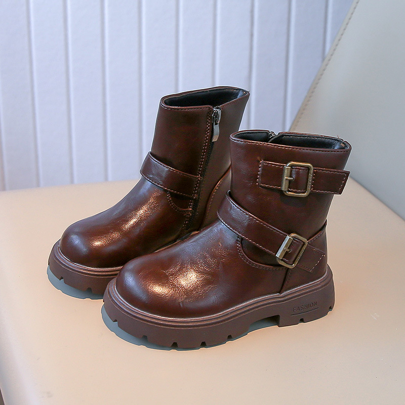 Djevojčice niske modne čizme s prugastim uzorkom, gornji dio od mikrofiber kože, gumeni potplat, bočni zatvarač, otporne na habanje