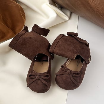 Dječje cipele u korejskom stilu s odvojivom mašnicom, kopča s buckom, gornji dio od umjetne kože, PU đon, srednja visina cipele, proljeće i jesen