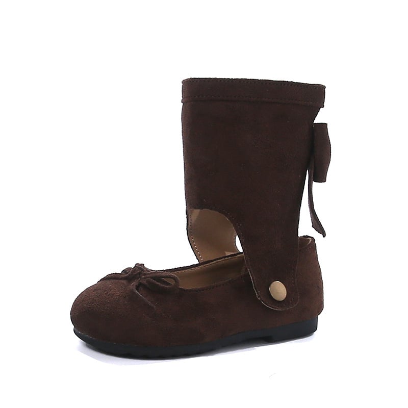 Dječje cipele u korejskom stilu s odvojivom mašnicom, kopča s buckom, gornji dio od umjetne kože, PU đon, srednja visina cipele, proljeće i jesen