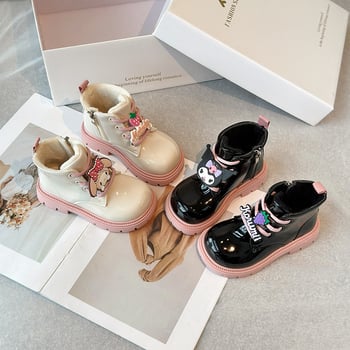 Djevojčice Martin čizme, umjetna koža gornji dio, gumeni potplat, bočni zatvarač, srednja dužina potkoljenice, protupklizno (Jesen–Zima)