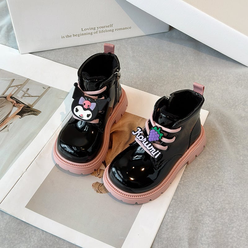 Djevojčice Martin čizme, umjetna koža gornji dio, gumeni potplat, bočni zatvarač, srednja dužina potkoljenice, protupklizno (Jesen–Zima)