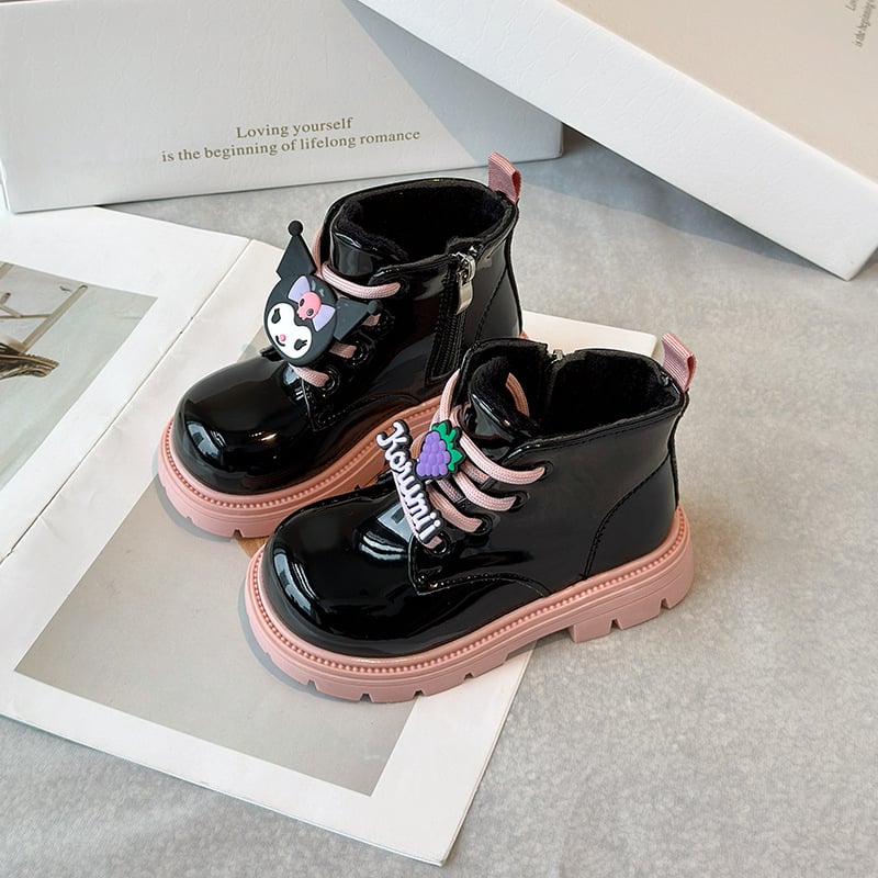 Djevojčice Martin čizme, umjetna koža gornji dio, gumeni potplat, bočni zatvarač, srednja dužina potkoljenice, protupklizno (Jesen–Zima)