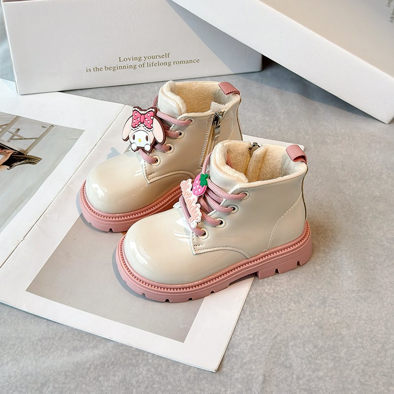 Djevojčice Martin čizme, umjetna koža gornji dio, gumeni potplat, bočni zatvarač, srednja dužina potkoljenice, protupklizno (Jesen–Zima)