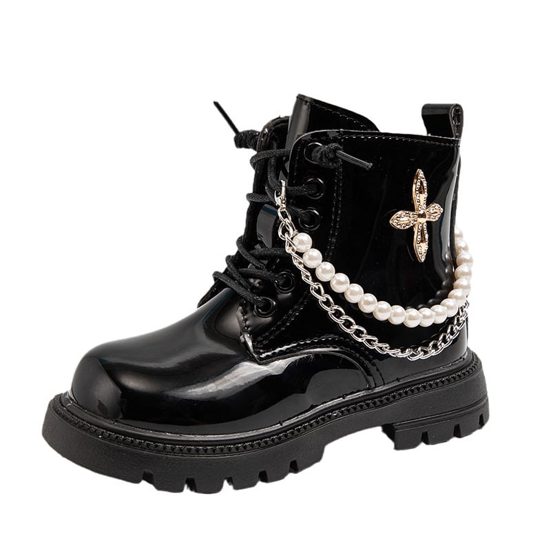 Dječje Martin čizme s fleece unutrašnjosti, bočni zip, gornji dio od sintetičke kože, vodootporne, visina gležnja, zima 2024