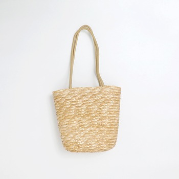 Cemer Ručno Pletena Slamnata Torba – Za Putovanja i Odmor, Vertikalno Kvadratnog Oblika, Zatvaranje na Zip, Podstava od Poliester-Pamuk