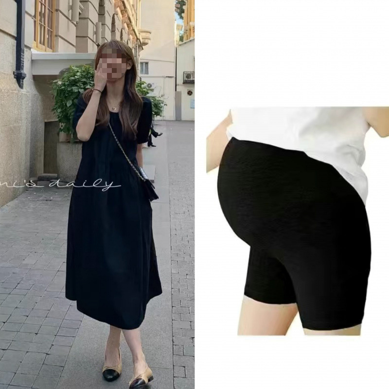 Nagy méretű kismama ruha kerek nyakkal, hosszú szabású, szabálytalan szoknya, poliészter, nyár 2025