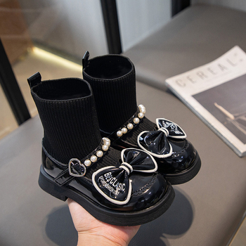 Dječje čarape čizme, prinčevski stil, za uzrast 7–16 godina, zimno-proljetno, PU ulošak, gumeni potplat