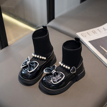 Dječje čarape čizme, prinčevski stil, za uzrast 7–16 godina, zimno-proljetno, PU ulošak, gumeni potplat