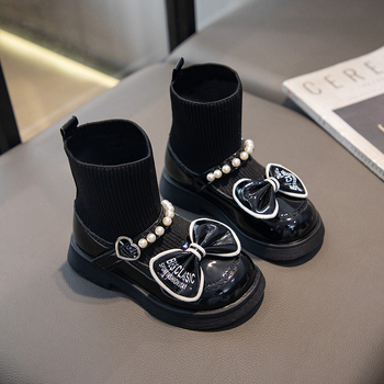 Dječje čarape čizme, prinčevski stil, za uzrast 7–16 godina, zimno-proljetno, PU ulošak, gumeni potplat