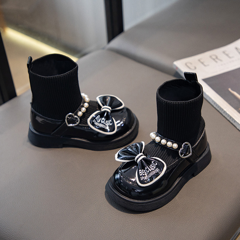 Dječje čarape čizme, prinčevski stil, za uzrast 7–16 godina, zimno-proljetno, PU ulošak, gumeni potplat