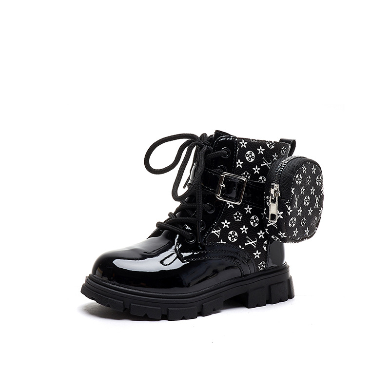 Lányoknak készült bakancs – Mikroszálas felsőrész, gumi talp, oldalsó cipzár, koreai stílus, PU talpbetét