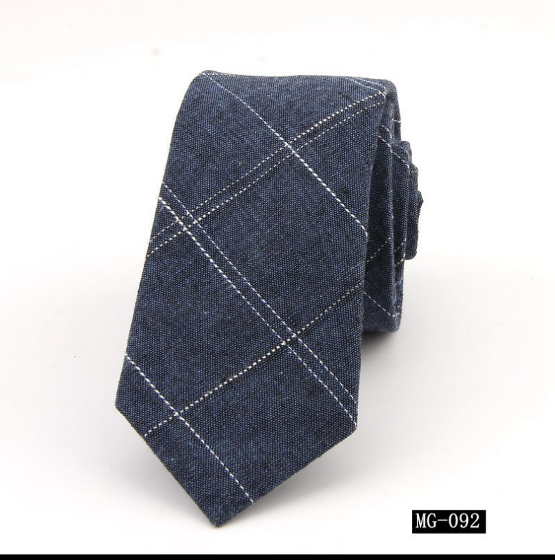 Férfi pamut nyakkendő kockás mintával, ultra keskeny szélesség, jacquard, nyíl stílus, lezser