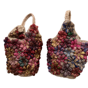 Raffia szalma bucket táska – Raffia anyag, bucket stílus, nyitott tetejű, dupla pánt