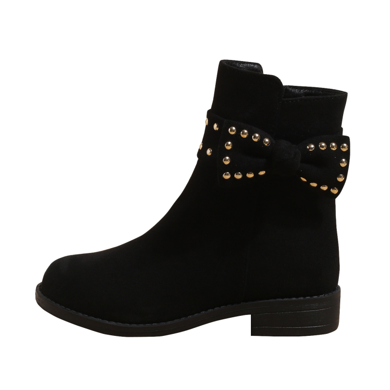 Lányoknak készült divatcsizma mikroszálas bőr felsőrésszel, középmagas szár, oldalsó cipzár, gumírozott talp, csúszásmentes