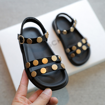 Lányoknak szánt strandcipő – koreai stílus, Velcro zárás, vamp mikroszálas bőrből, PU talp, légáteresztő és könnyű