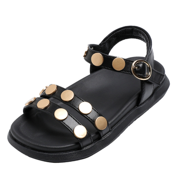 Lányoknak szánt strandcipő – koreai stílus, Velcro zárás, vamp mikroszálas bőrből, PU talp, légáteresztő és könnyű