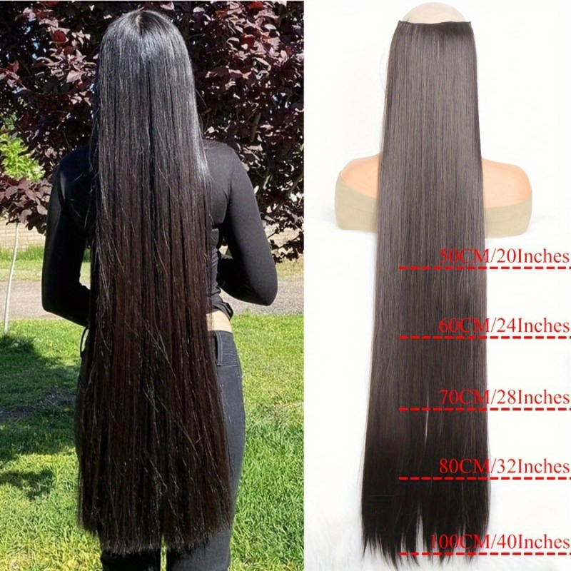 Jinyilai wig - Proširenja za kosu ravna s kopčama, vlakno otporno na visoku temperaturu, mehanička obrada, različite duljine