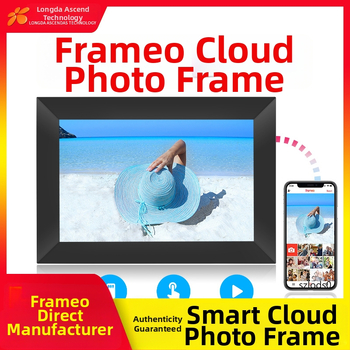Digitális fotókeret Wi‑Fi‑vel és Frameo felhő megosztással, 1280×800 kijelző, 32GB tárhely SD/USB/TF támogatással, multitouch érintőképernyő, 28 nyelvet támogat