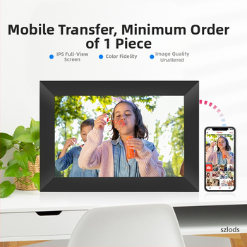 Digitális fotókeret Wi‑Fi‑vel és Frameo felhő megosztással, 1280×800 kijelző, 32GB tárhely SD/USB/TF támogatással, multitouch érintőképernyő, 28 nyelvet támogat