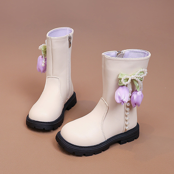 Lányoknak szóló Martin csizma divatos formában: felső rész szintetikus bőr, PU talp, oldalsó cipzár, alacsony szár, csúszásmentes és lélegző; 4–16 évesek számára; tavasz–ősz–tél