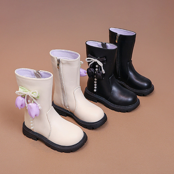 Lányoknak szóló Martin csizma divatos formában: felső rész szintetikus bőr, PU talp, oldalsó cipzár, alacsony szár, csúszásmentes és lélegző; 4–16 évesek számára; tavasz–ősz–tél