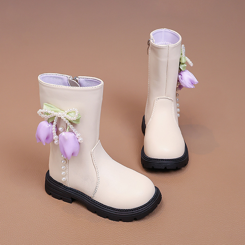 Lányoknak szóló Martin csizma divatos formában: felső rész szintetikus bőr, PU talp, oldalsó cipzár, alacsony szár, csúszásmentes és lélegző; 4–16 évesek számára; tavasz–ősz–tél