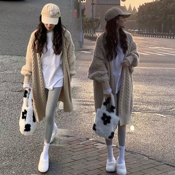 Trudnički jesenski set — srednja duljina, ležerni stil, trodijelni set, otvor za dojenje, Air Cotton tkanina, japansko-korejski casual stil, kratke hlače