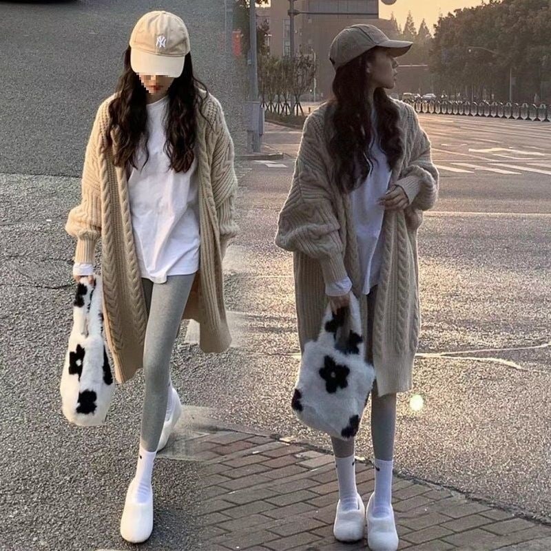Trudnički jesenski set — srednja duljina, ležerni stil, trodijelni set, otvor za dojenje, Air Cotton tkanina, japansko-korejski casual stil, kratke hlače