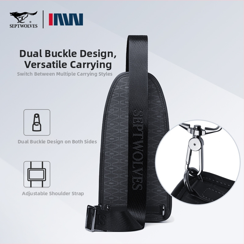 Septwolves Ženska crossbody torba sa zipom, koža goveda, proljeće 2025, podstava: umjetna koža, stil: nova nacionalna trend